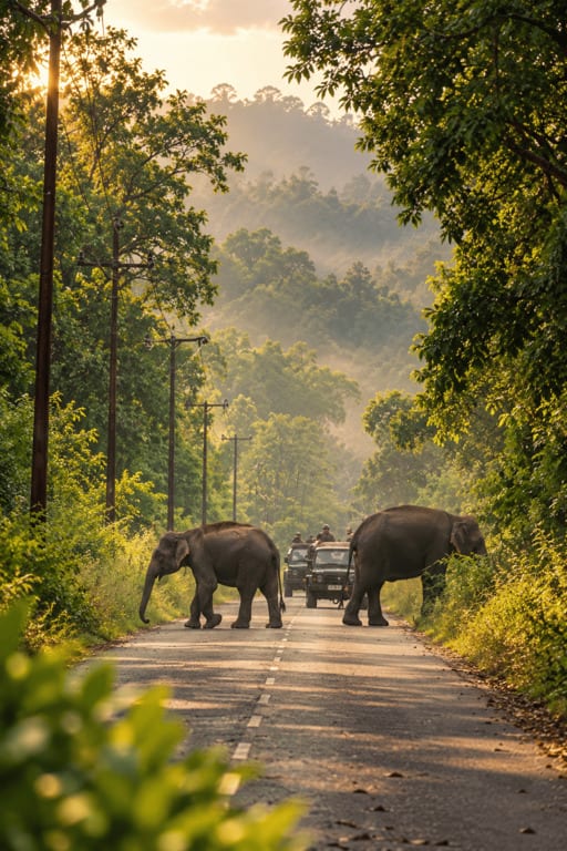 Illustrative Corbett-region photography for the Dhela safari guide